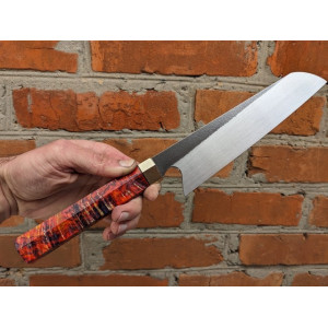 ВОГНЯНИЙ КУХАР ніж ручної роботи майстра Влада Величка, замовити купити в Україні, сталь N690, 61 HRC. Photo 2